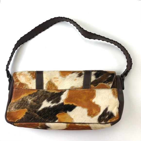 Fb cowhide brown print western bohemian handbag purse - Picture 7 of 13